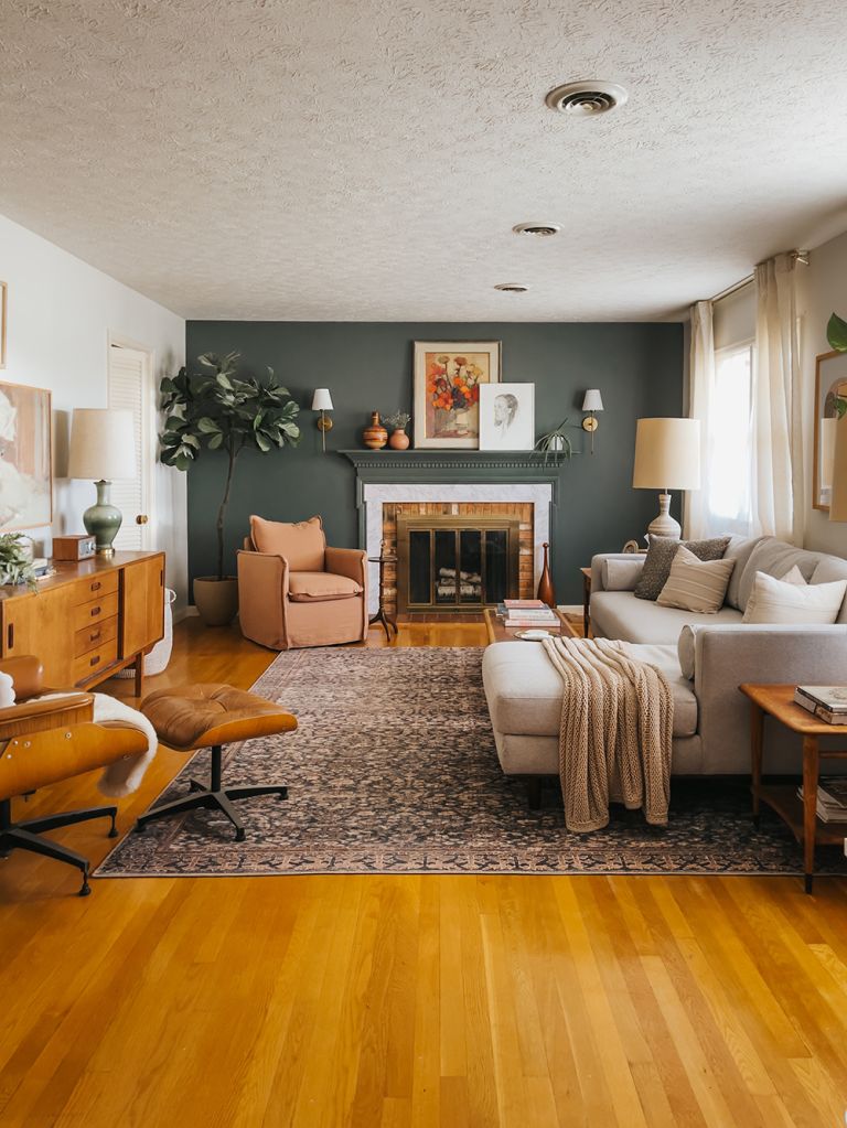 Wallpaper And Paint Fireplace Makeover | @fancywallseu #ad #FancyWalls