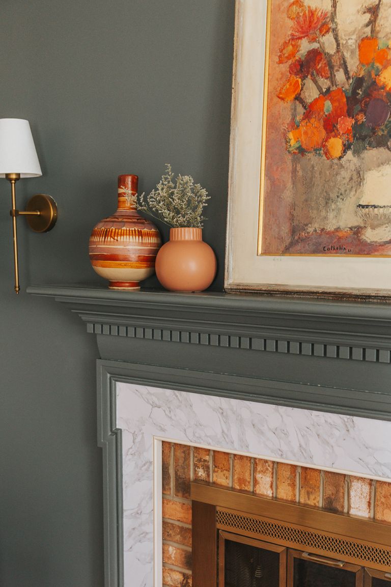 Wallpaper And Paint Fireplace Makeover | @fancywallseu #ad #FancyWalls