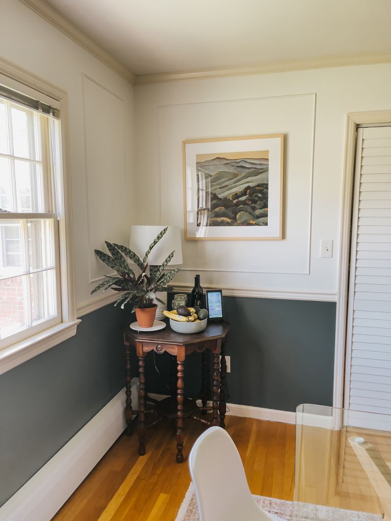 DIY Wallpapered Picture Frame Moulding Featuring @fancywallseu Peel-And-Stick Wallpaper (ad/gifted)