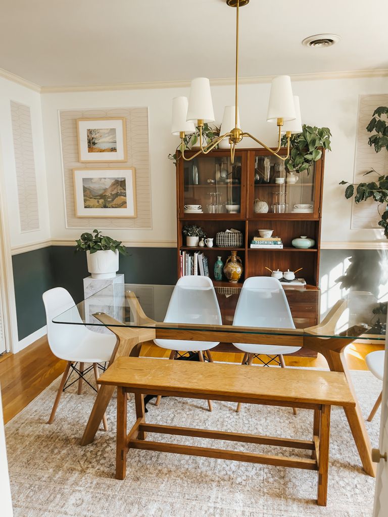 DIY Wallpapered Picture Frame Moulding Featuring @fancywallseu Peel-And-Stick Wallpaper (ad/gifted)