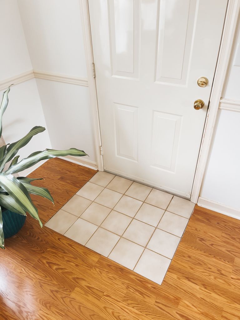 DIY Peel-And-Stick Tile Floor Entry