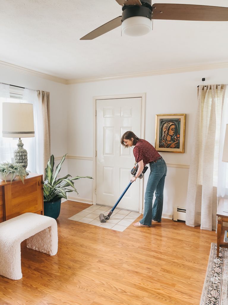 DIY Peel-And-Stick Tile Floor Entry
