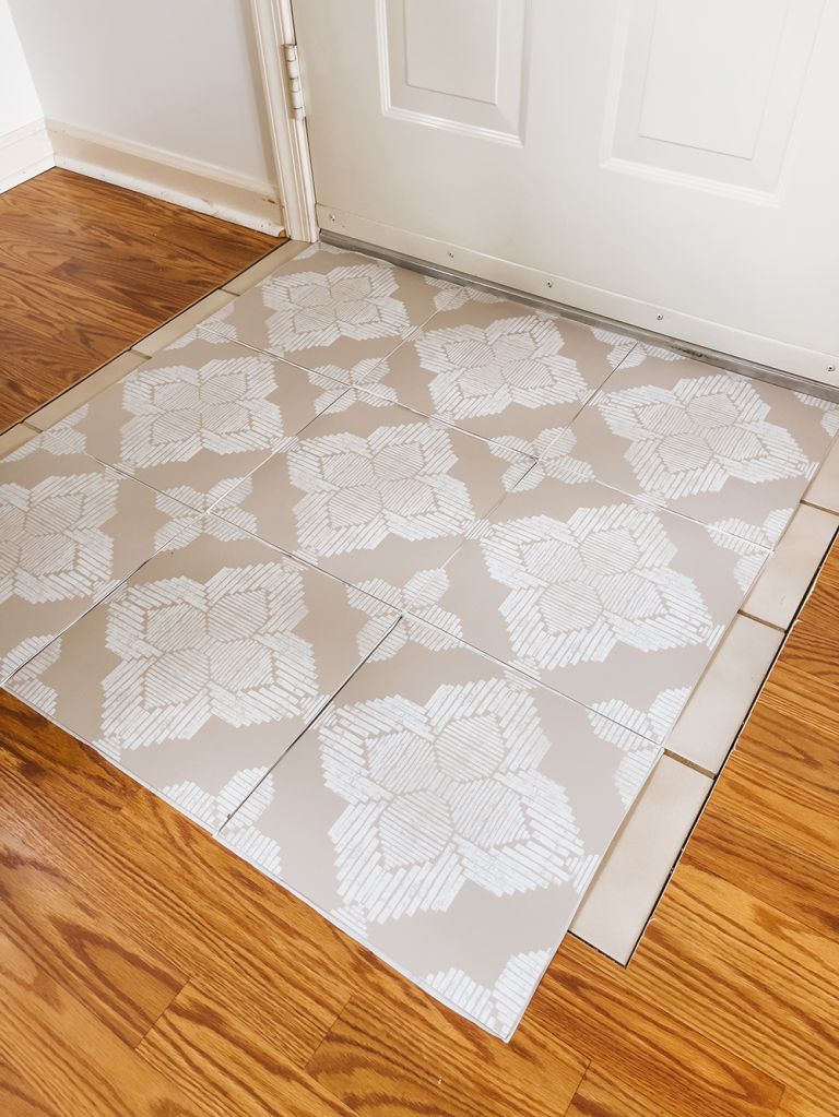 DIY Peel-And-Stick Tile Floor Entry