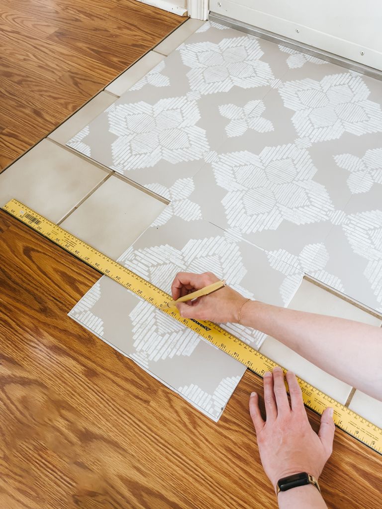 DIY Peel-And-Stick Tile Floor Entry