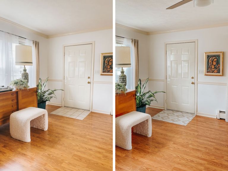 DIY Peel-And-Stick Tile Floor Entry