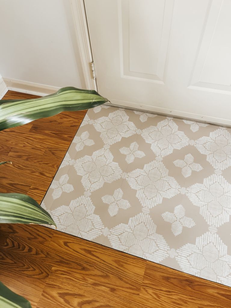 DIY Peel-And-Stick Tile Floor Entry