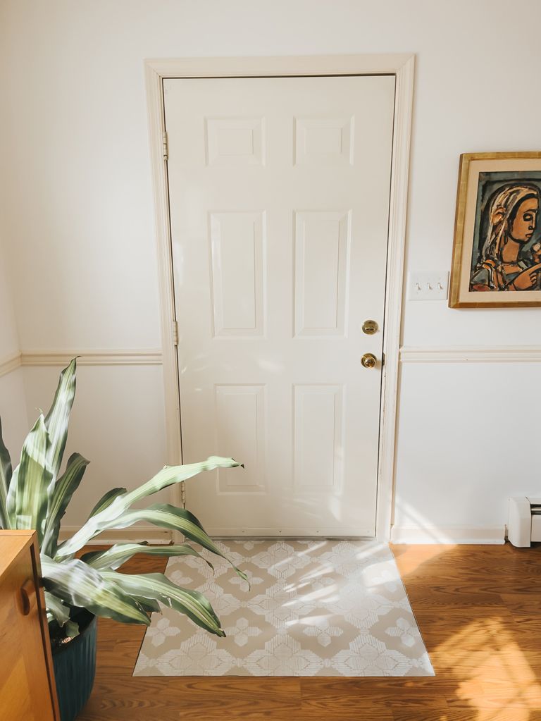 DIY Peel-And-Stick Tile Floor Entry