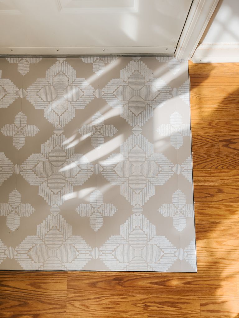 DIY Peel-And-Stick Tile Floor Entry
