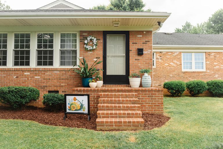 Summer Porch Decorating With Flowers And Herbs