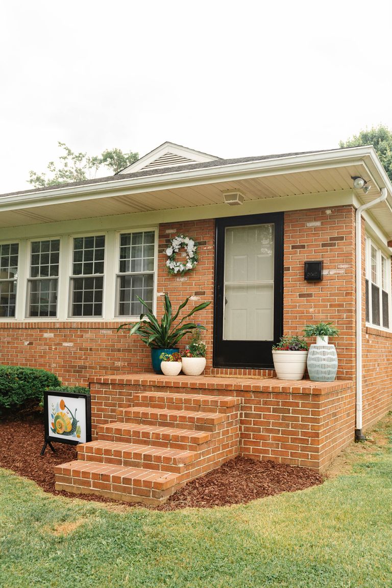 Summer Porch Decorating With Flowers And Herbs