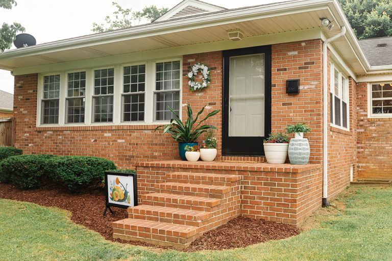 Summer Porch Decorating With Flowers And Herbs