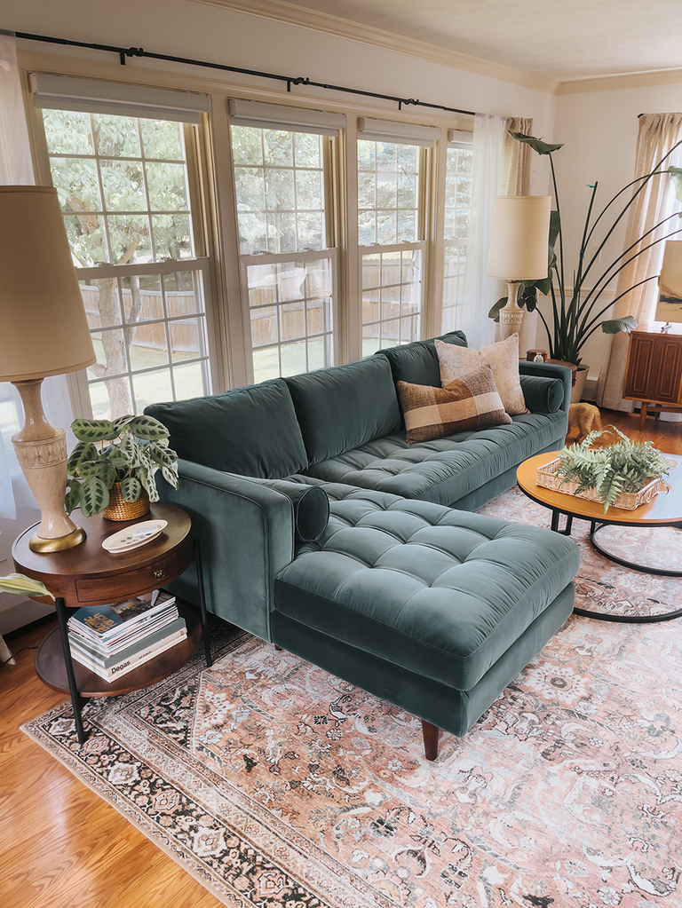 End table between sofa and loveseat discount