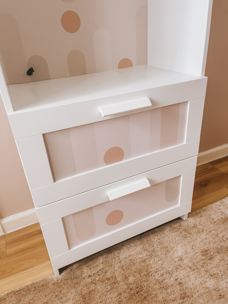 DIY Wallpapered Bookcase IKEA Hack Featuring @fancywallseu Peel-And-Stick Wallpaper (ad/gifted)