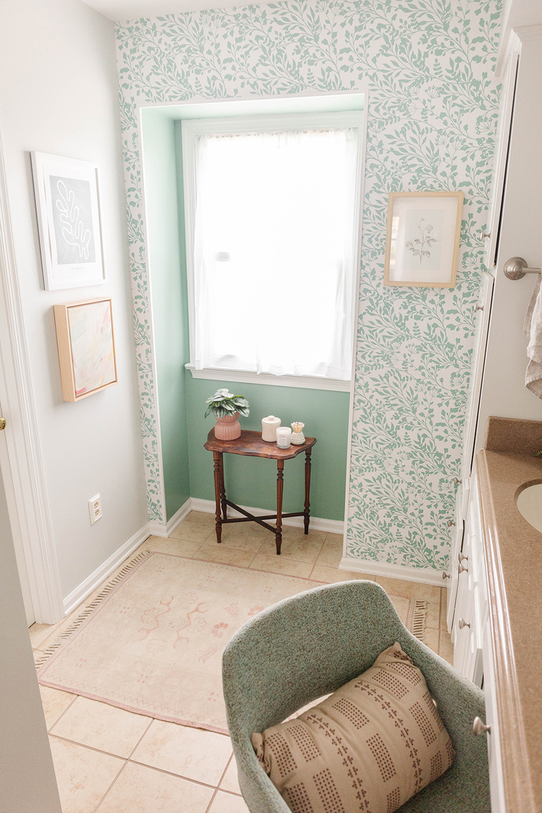 Botanical Window Alcove Wallpaper Project Featuring @fancywallseu Peel-And-Stick Wallpaper (ad/gifted)