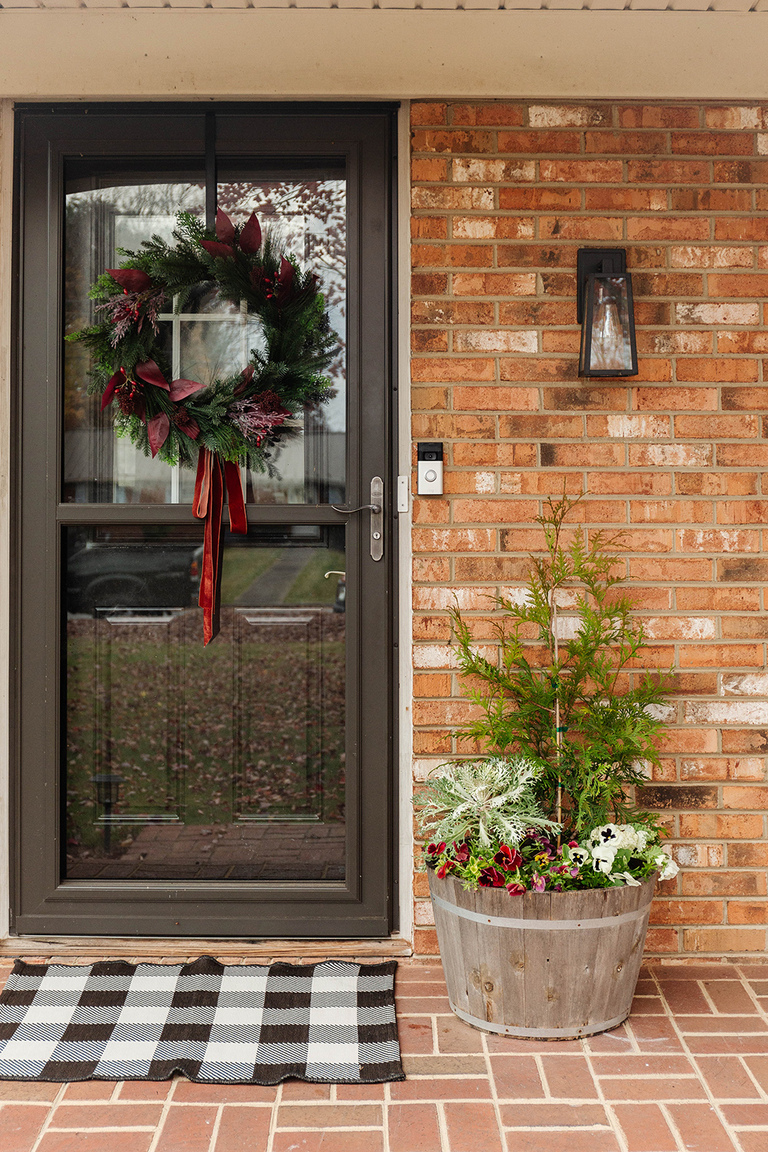 DIY Winter Barrel Garden For Your Porch