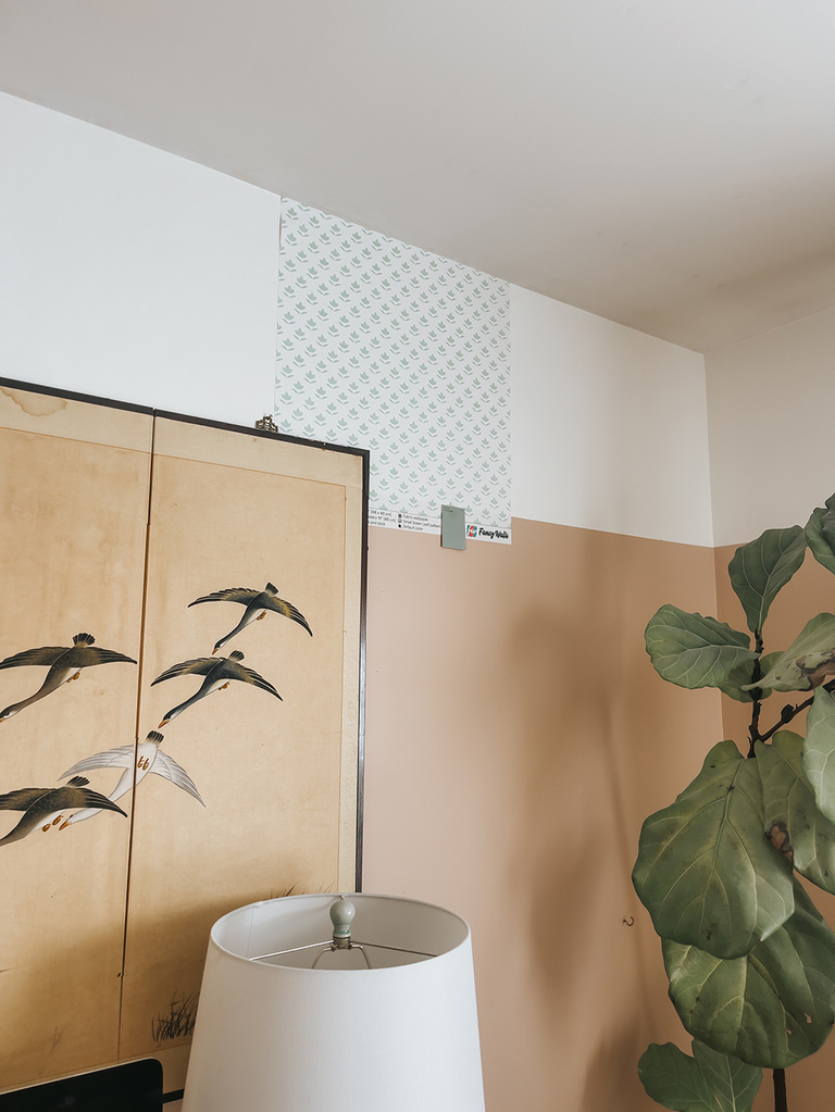 DIY 1/4 Wall Peel-And-Stick Wallpaper Border