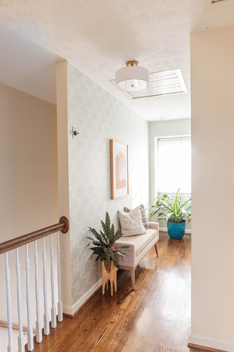 Upgrade A Boring Beige Hallway With Wallpaper