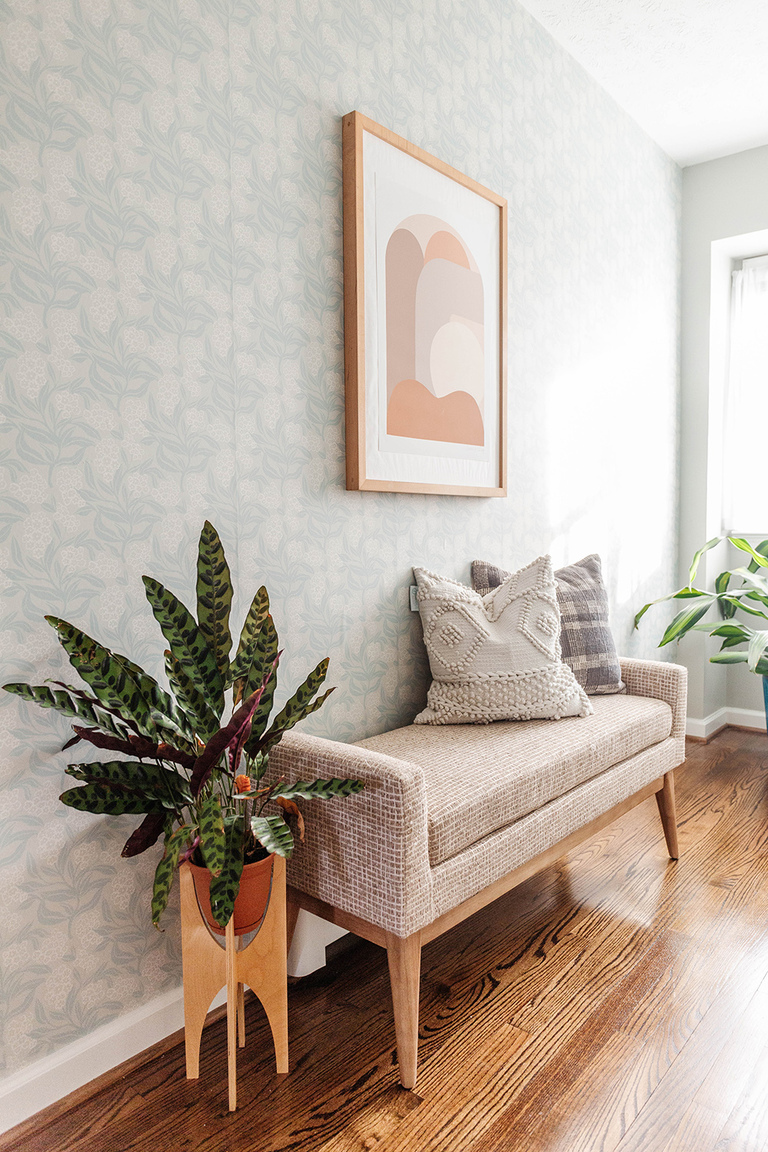 Upgrade A Boring Beige Hallway With Wallpaper