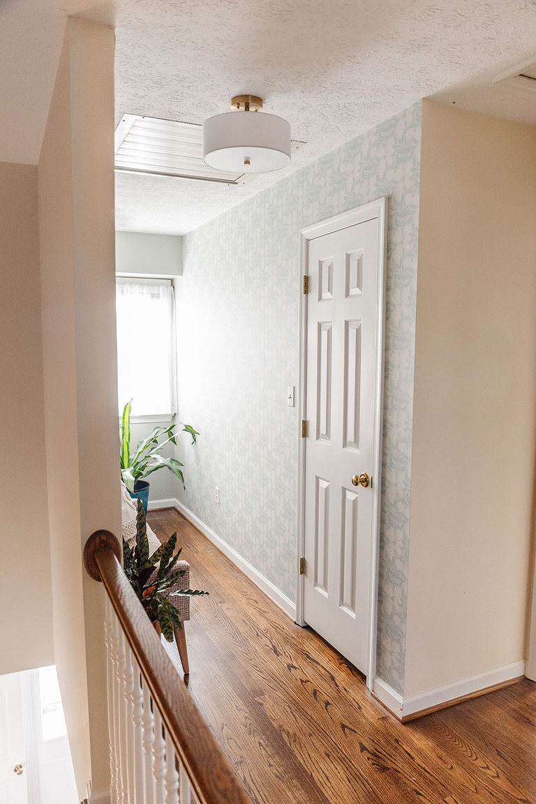 Upgrade A Boring Beige Hallway With Wallpaper