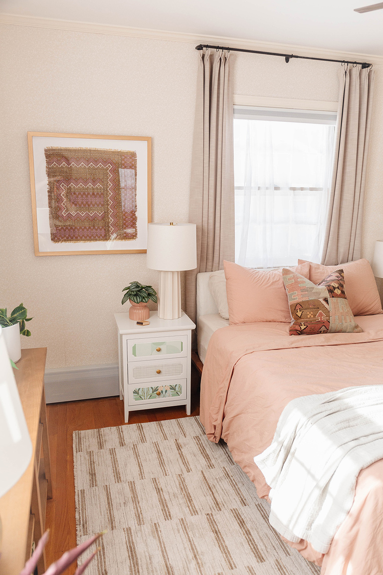 DIY Wallpapered Side Table Makeover