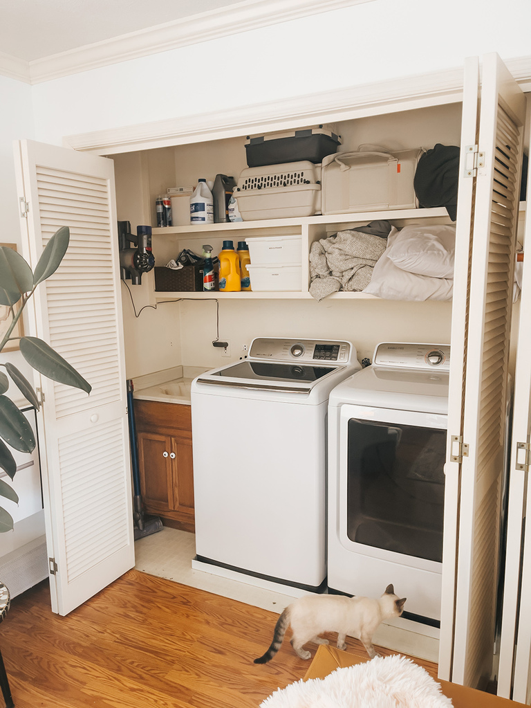 Colorful Patterned Laundry Room Makeover