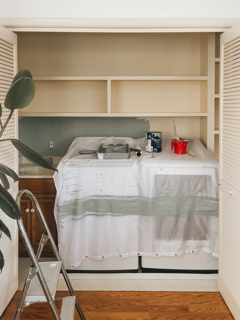 Colorful Patterned Laundry Room Makeover