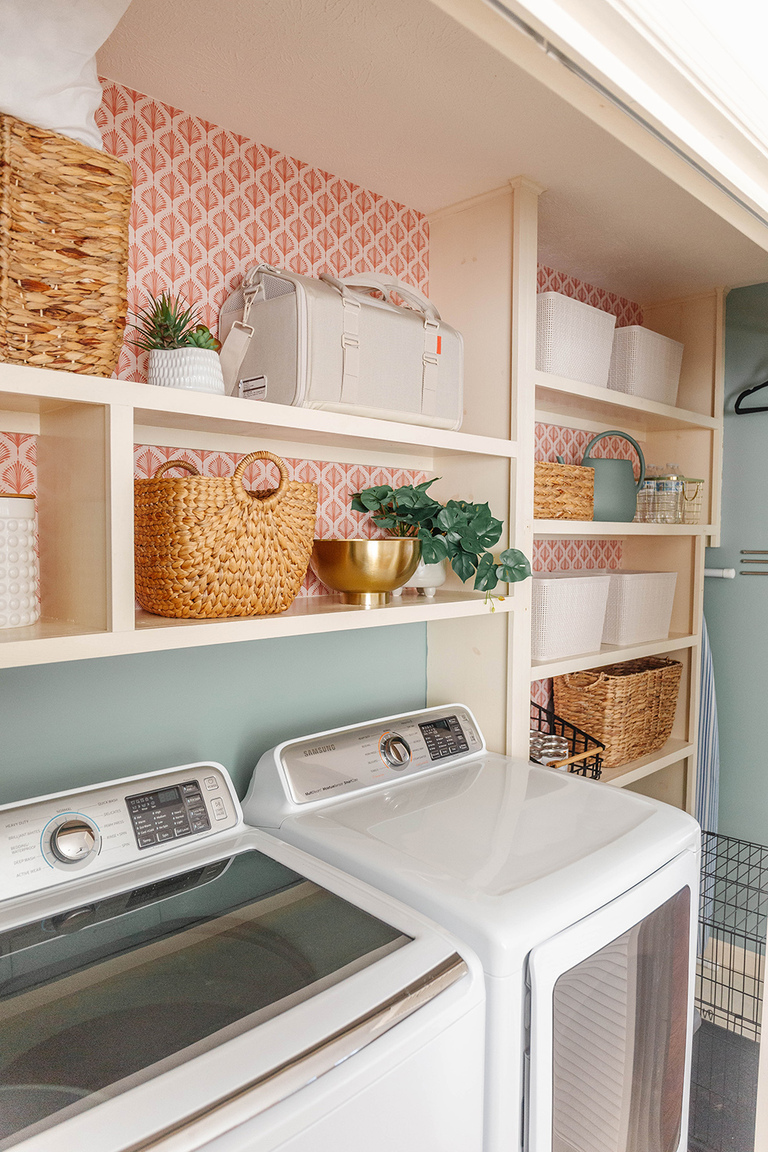 Colorful Patterned Laundry Room Makeover