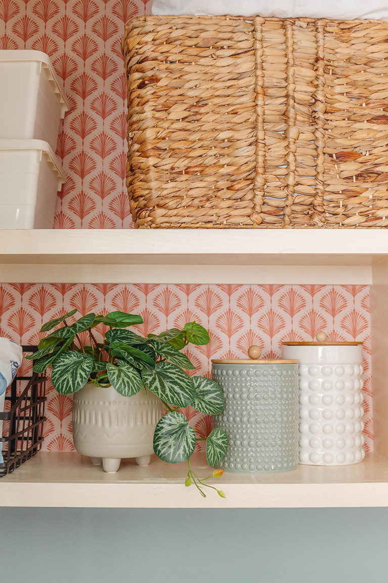 Colorful Patterned Laundry Room Makeover