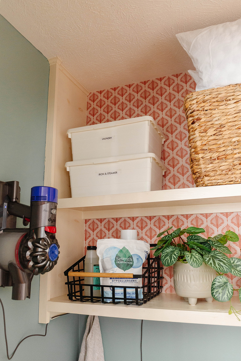 Colorful Patterned Laundry Room Makeover