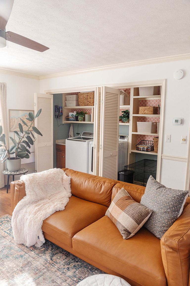 Colorful Patterned Laundry Room Makeover