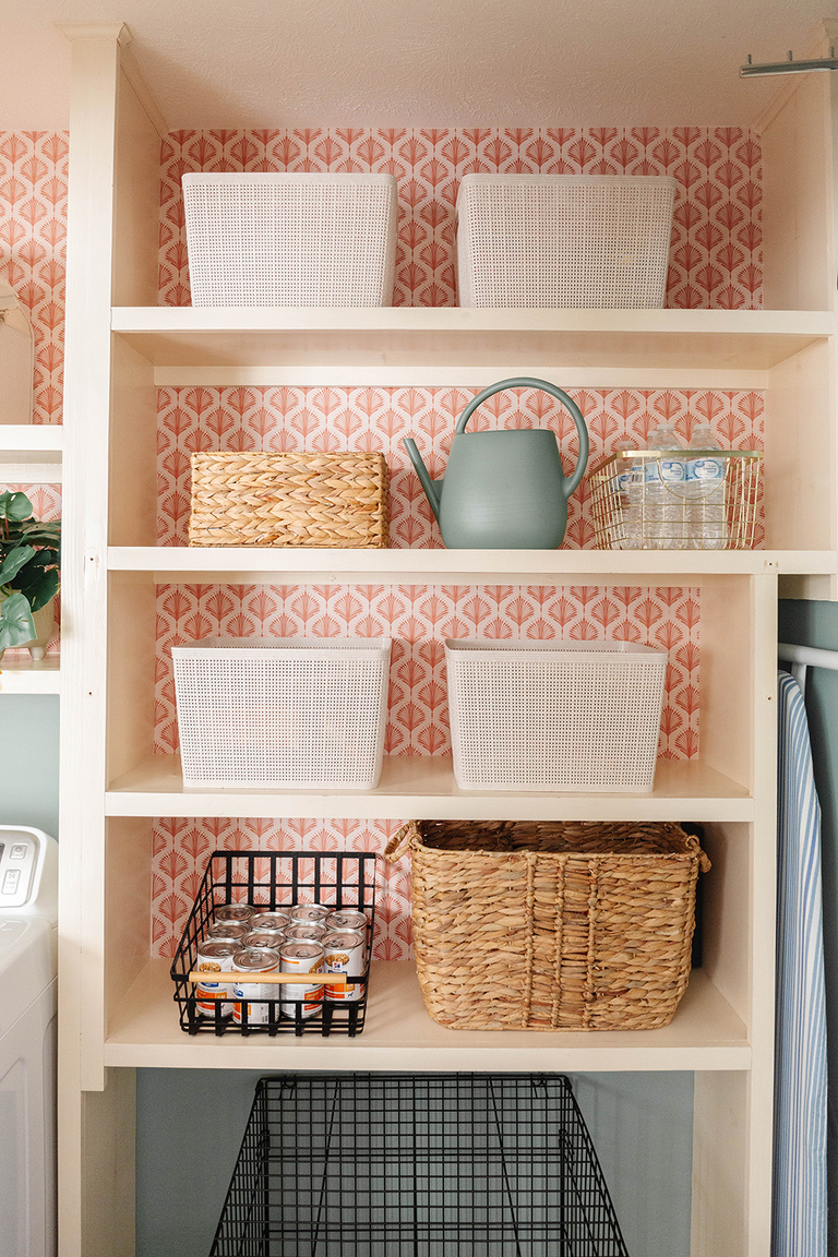 Colorful Patterned Laundry Room Makeover