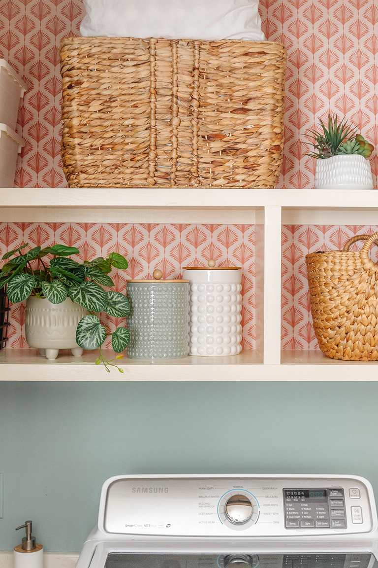 Colorful Patterned Laundry Room Makeover