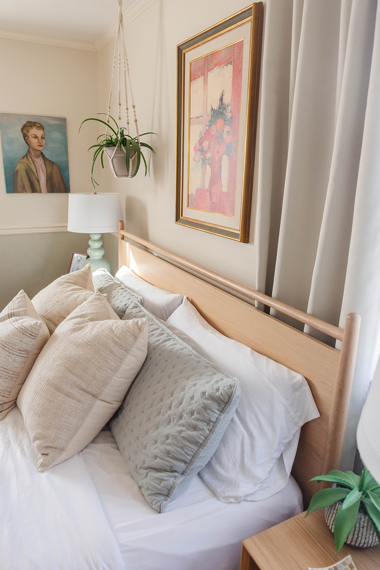 Colorful Boho Primary Bedroom Tour | dreamgreendiy.com + @article #ourArticle #ad #leniadresser #lenianightstand #leniabed