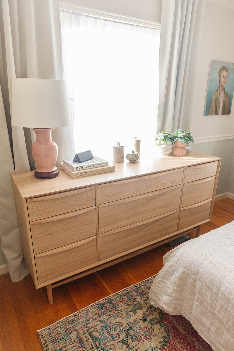 Colorful Boho Primary Bedroom Tour | dreamgreendiy.com + @article #ourArticle #ad #leniadresser #lenianightstand #leniabed