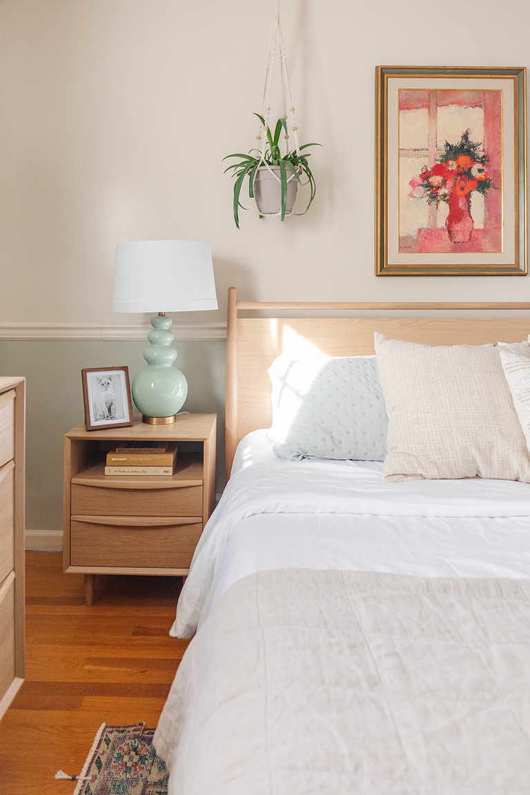 Colorful Boho Primary Bedroom Tour | dreamgreendiy.com + @article #ourArticle #ad #leniadresser #lenianightstand #leniabed