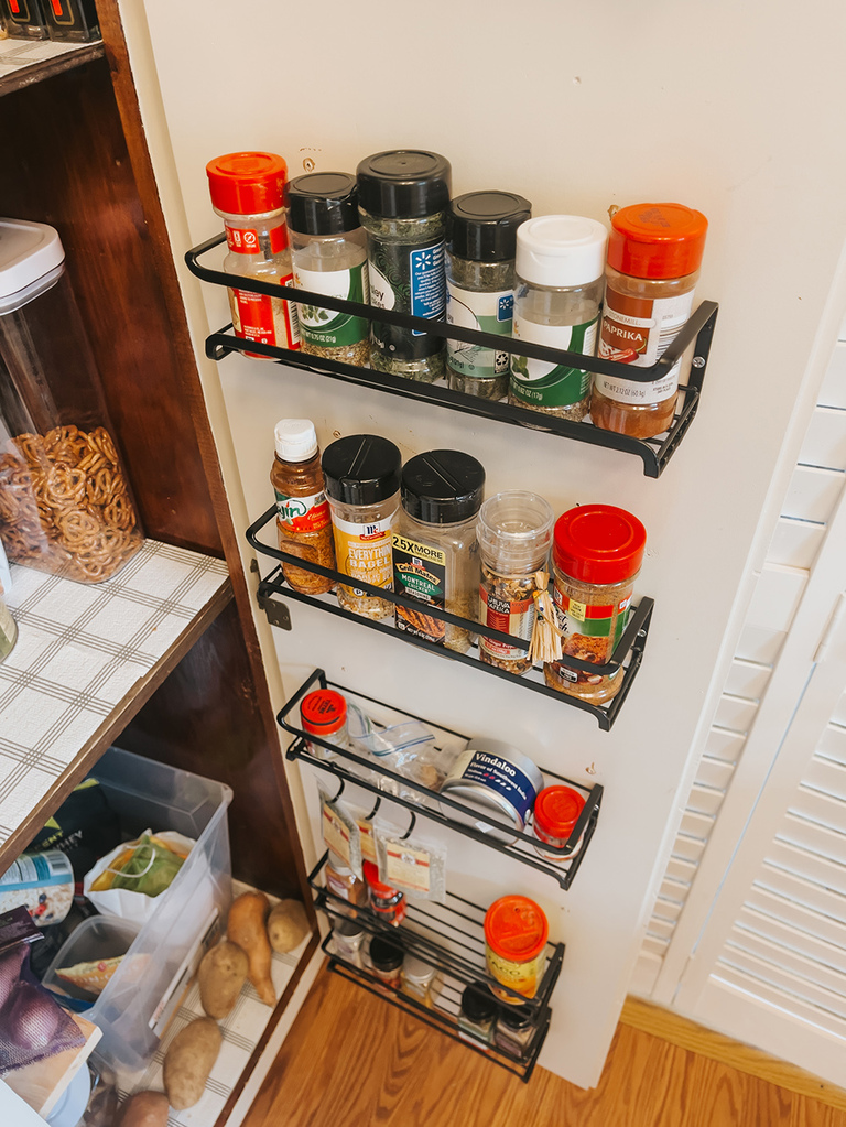 DIY Pantry Door Spice Rack Hack