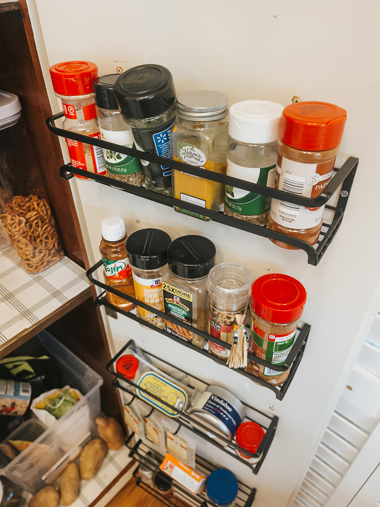 DIY Pantry Door Spice Rack Hack