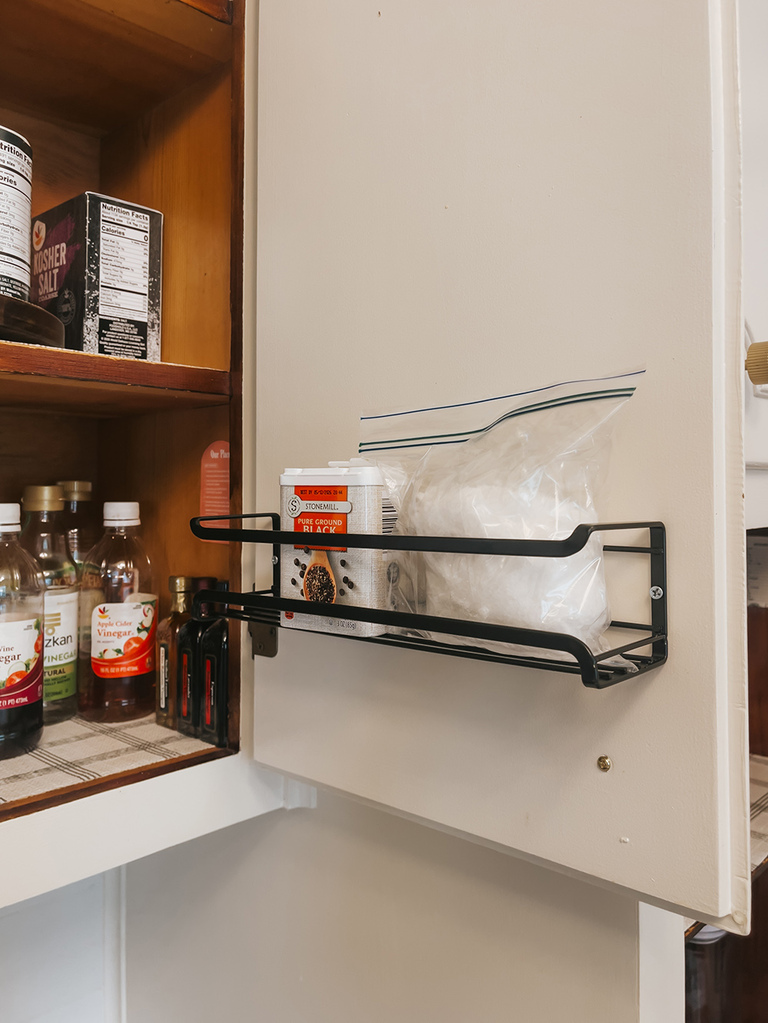DIY Pantry Door Spice Rack Hack