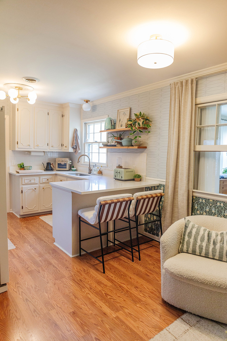 Classic Chair Rail Trim In A Mid-Century Home