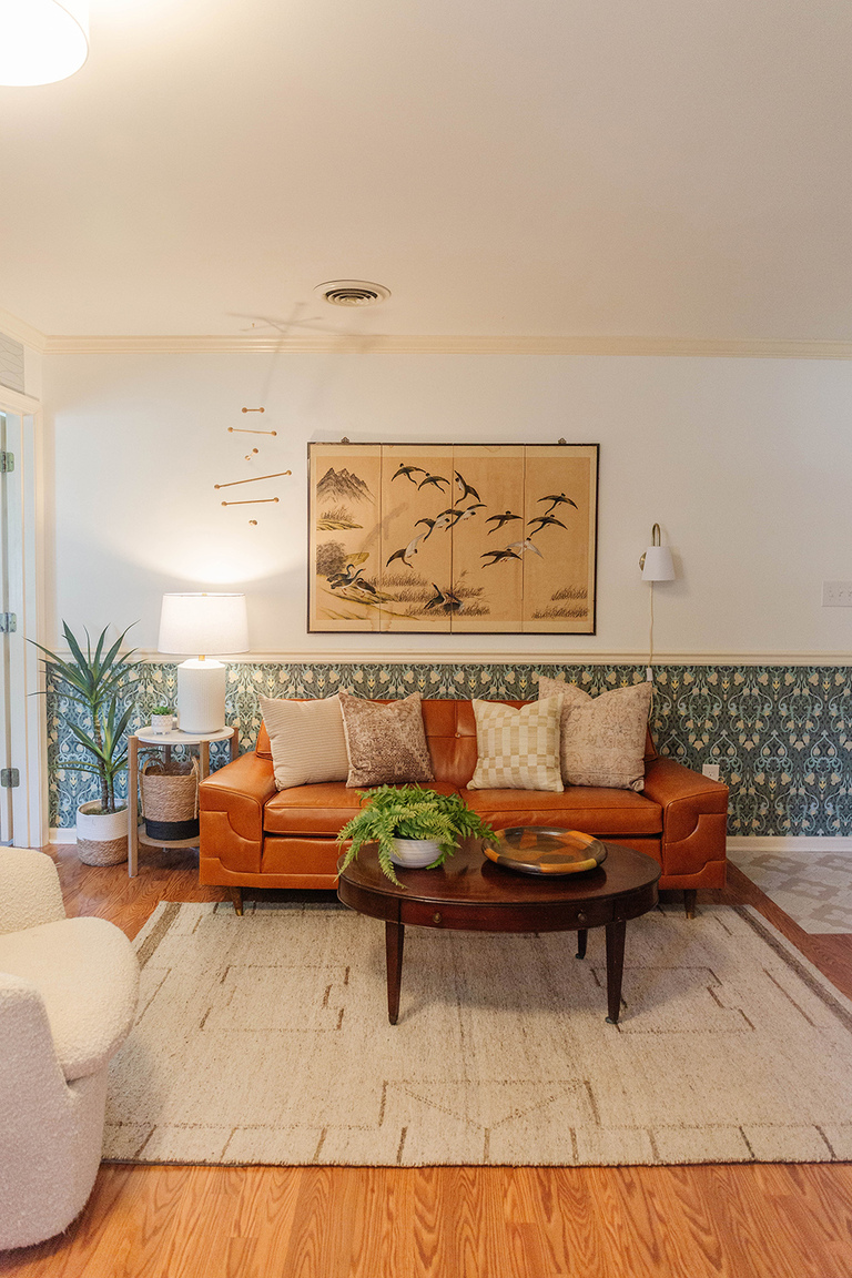 Classic Chair Rail Trim In A Mid-Century Home