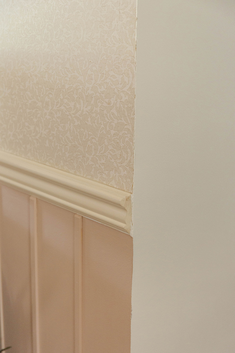 Classic Chair Rail Trim In A Mid-Century Home