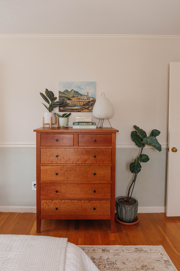 Classic Chair Rail Trim In A Mid-Century Home