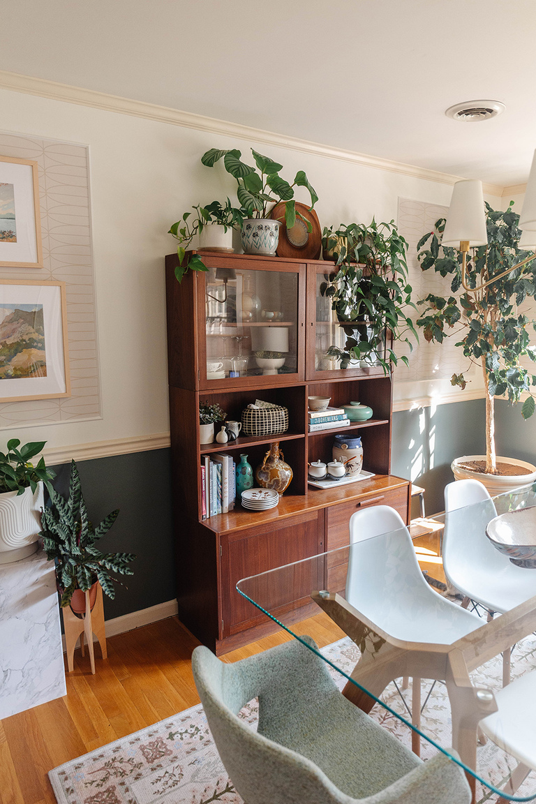 Classic Chair Rail Trim In A Mid-Century Home