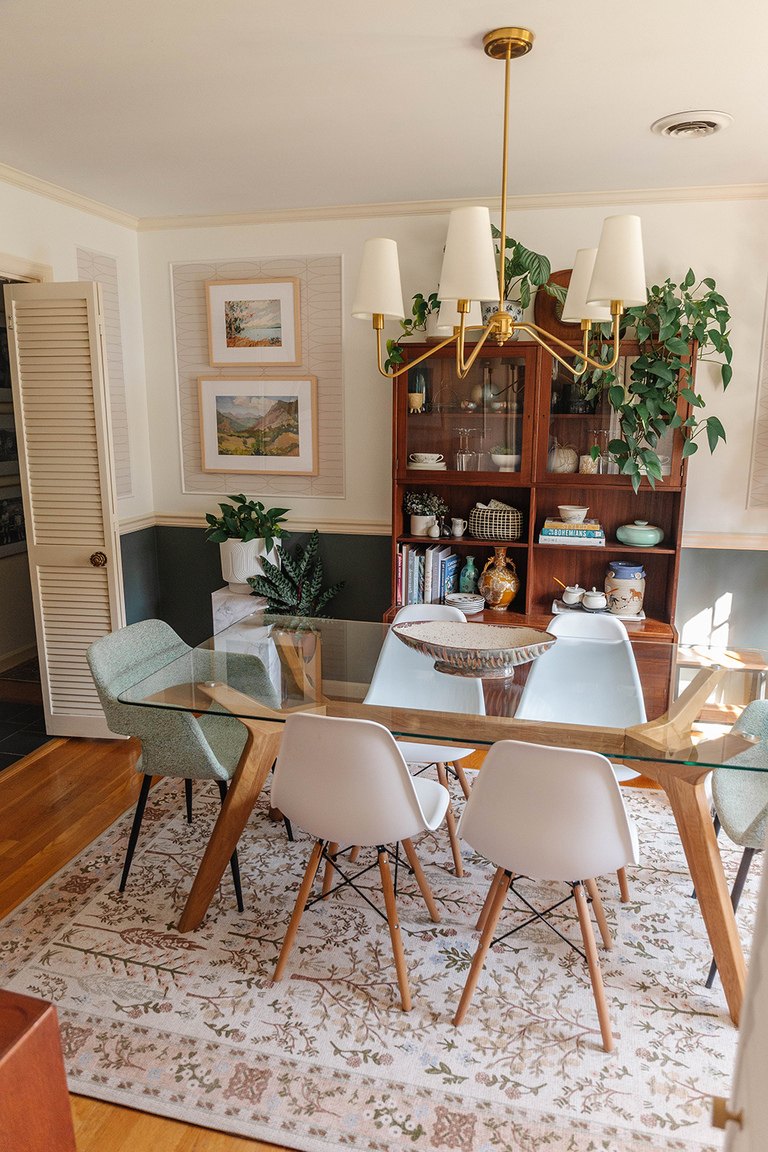 Classic Chair Rail Trim In A Mid-Century Home