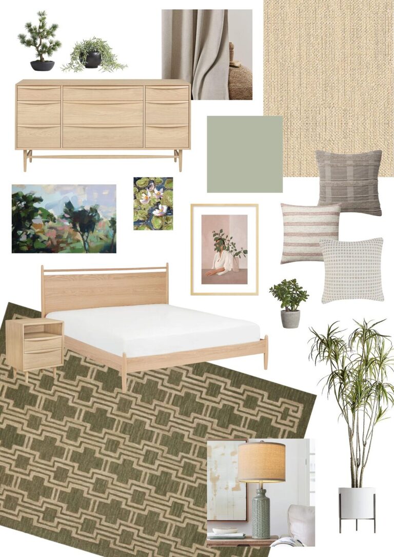 Faux Grasscloth Wallpaper Home Décor Mood Board