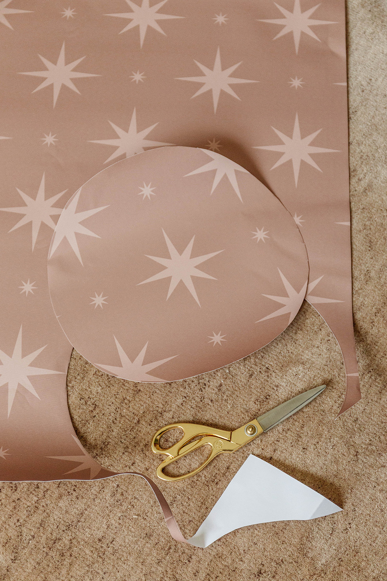 Make DIY Drawer Decals Using Wallpaper