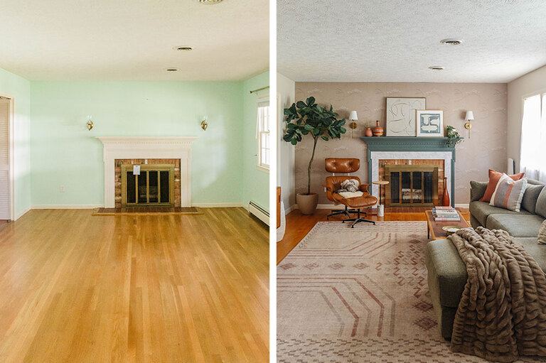 Modern Living Room Makeover Before/After