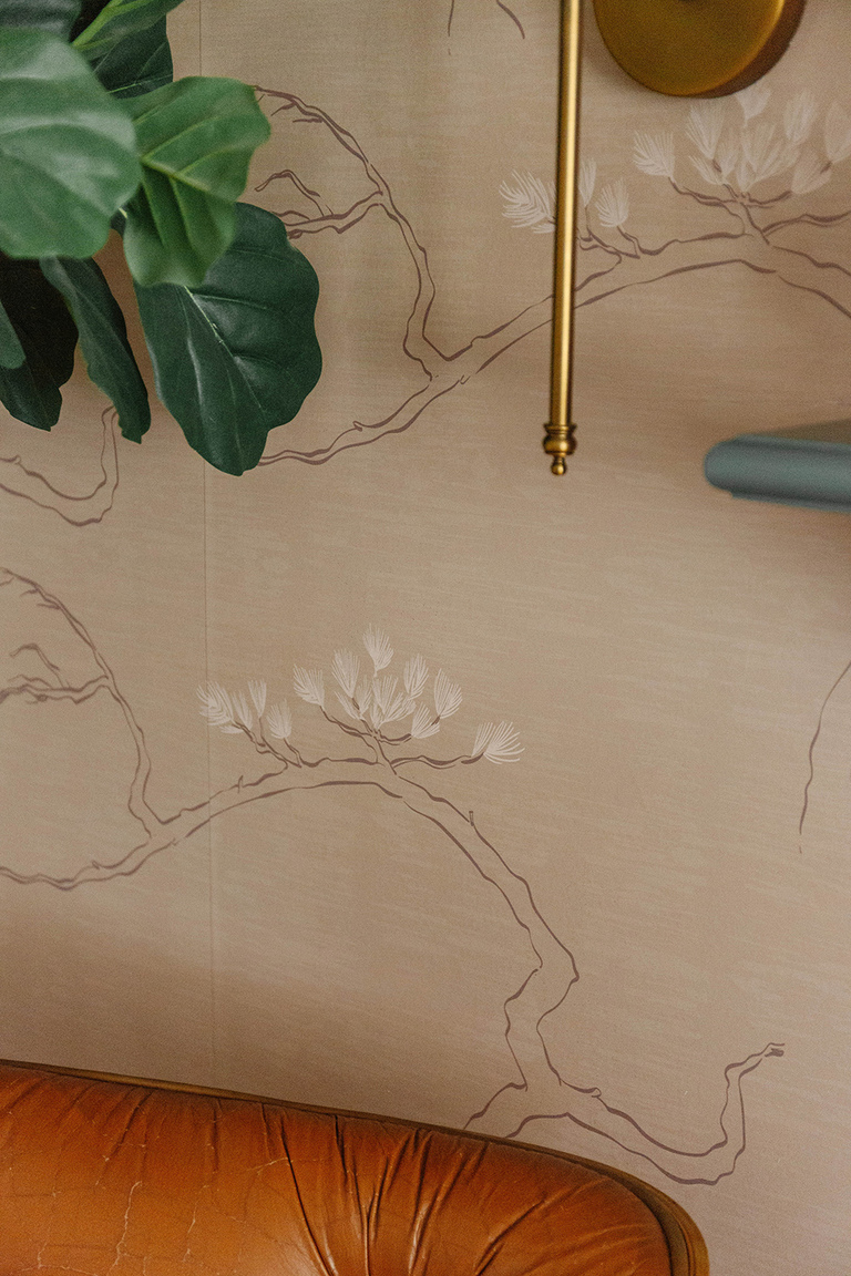 DIY Wallpapered Fireplace Feature Wall