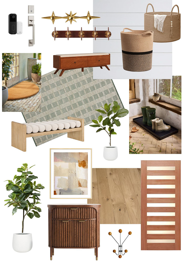Warm Modern Entry Home Mood Board
