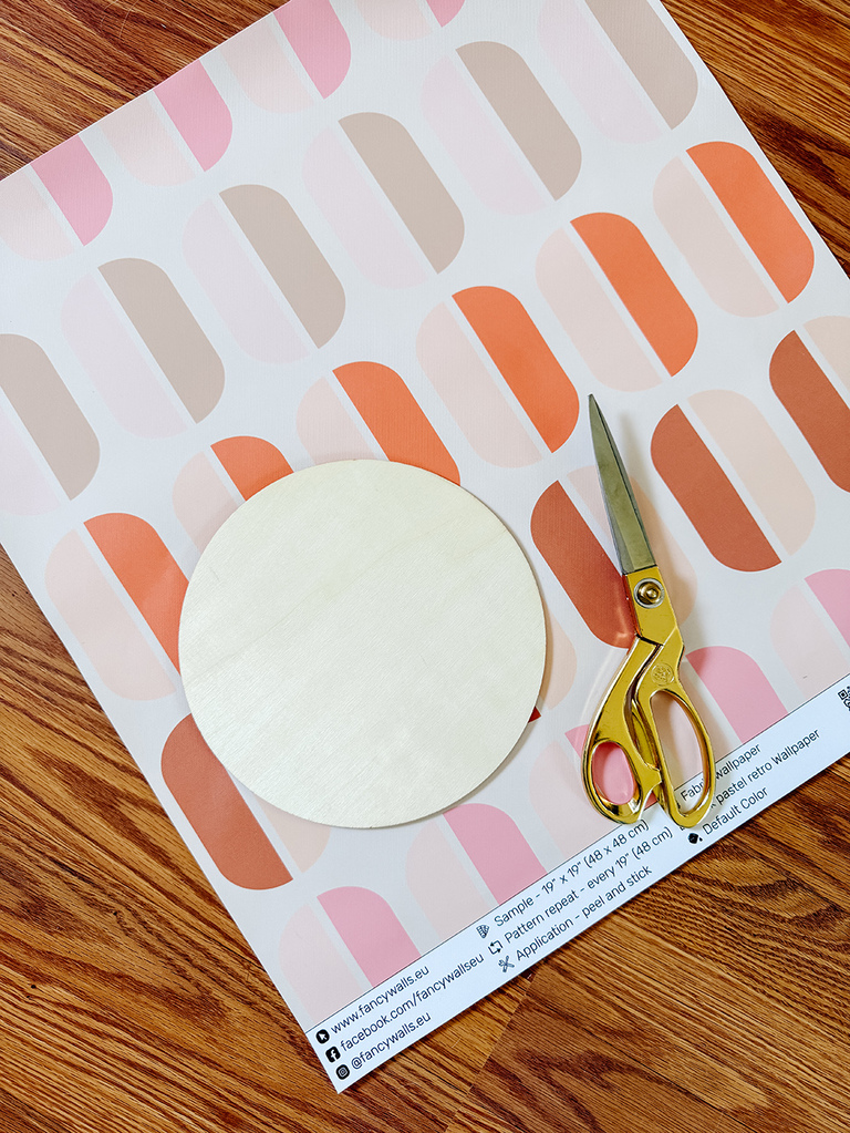 DIY Wallpaper Scraps Wall Hanging Art